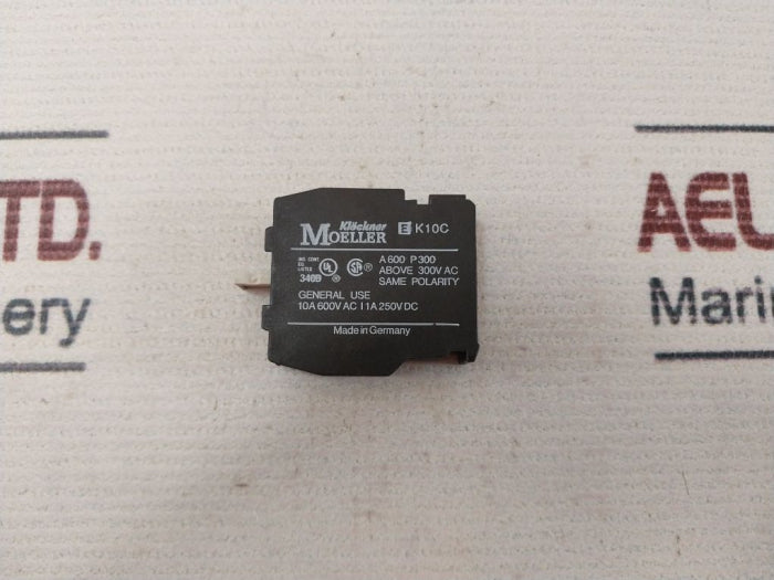 Klockner Moeller Ek10C Contact Block 10A 600V Ac 250V Dc