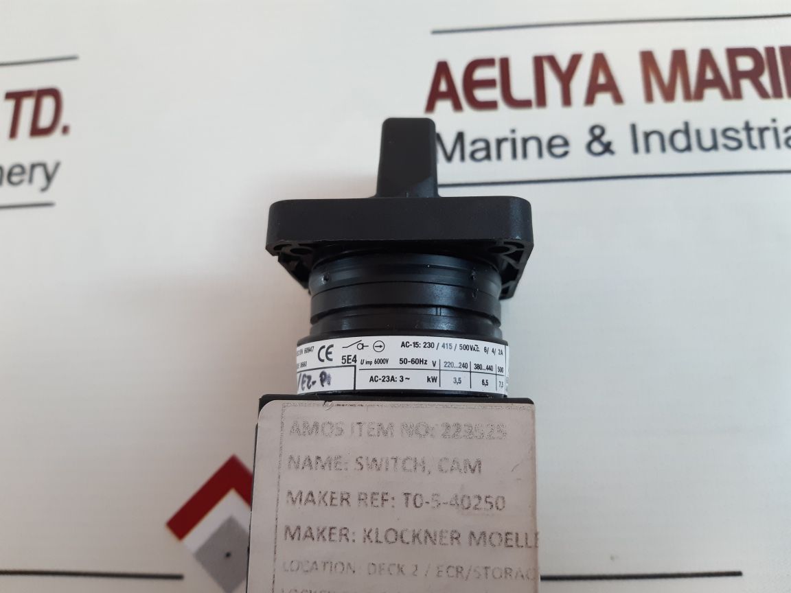 Klockner Moeller T0-5-40250/Ez-p1 Cam Switch 6000V 50-60Hz