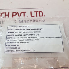 Kobold Ksv-1106 Flowmeter Evap.Dosing Unit