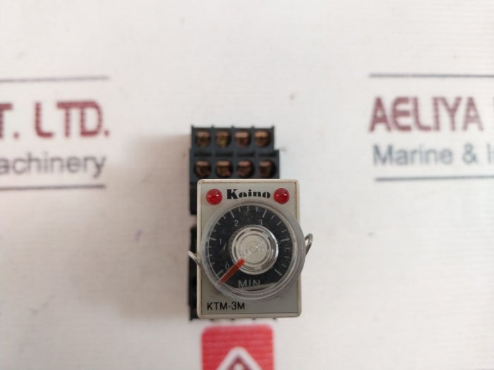 Koino KTM-3M Timing Relay With Base 0-5 Min 220VAC 1.5A