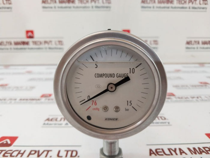 Konics Cmhg -76 To 15 Bar Compound Guage -76 To 15 Bar