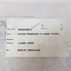 Kins Cl 1.5 Pressure Gauge