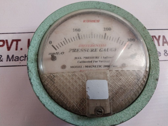 Konics Magnetic 2000 Differential Pressure Gauge 0-300 Mmh2,1Kgf/Cm2