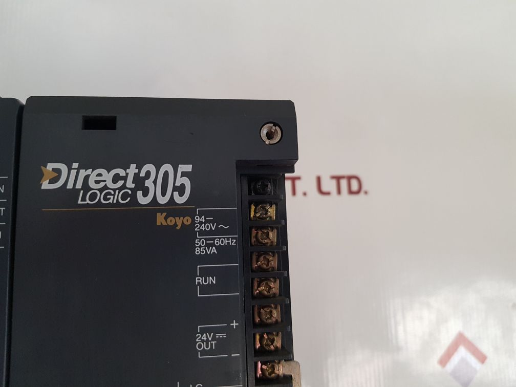 Koyo Direct Logic 305 D3-10B-1,Dl340 D3-340 Cpu,D3-08Nd2,D3-08Ta-1 Power