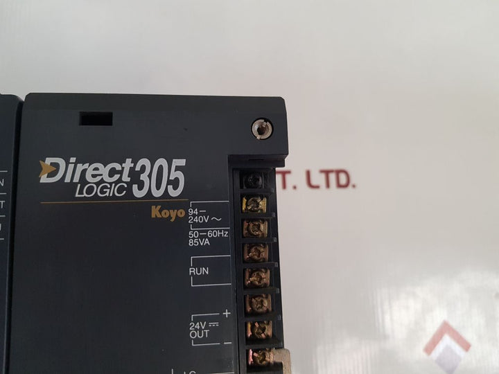 Koyo Direct Logic 305 D3-10B-1,Dl340 D3-340 Cpu,D3-08Nd2,D3-08Ta-1 Power