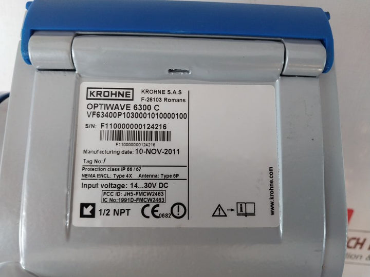 Krohne Optiwave 6300C Radar Level Meter 14...30V Dc 1991D-fmcw2463