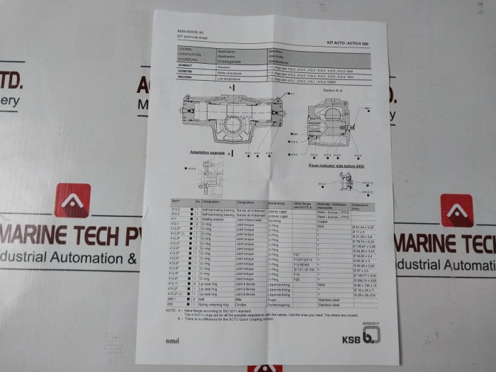 Ksb Amri 42088437 Spare Parts Kit