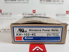 Lot of 7X Kun Hung/Koino Electric KH-103-4C Miniature Power Relay 230VAC