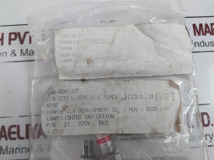 Kwangsung In-12 Ac220V Lamp Lighted Indication F.W Sterilizer U.V, 21, 220V, Red