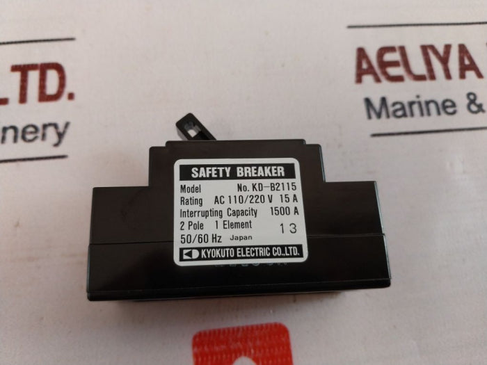Kyokuto Kd-b2115 2 Pole Safety Breaker Ac 110/220 V 15A