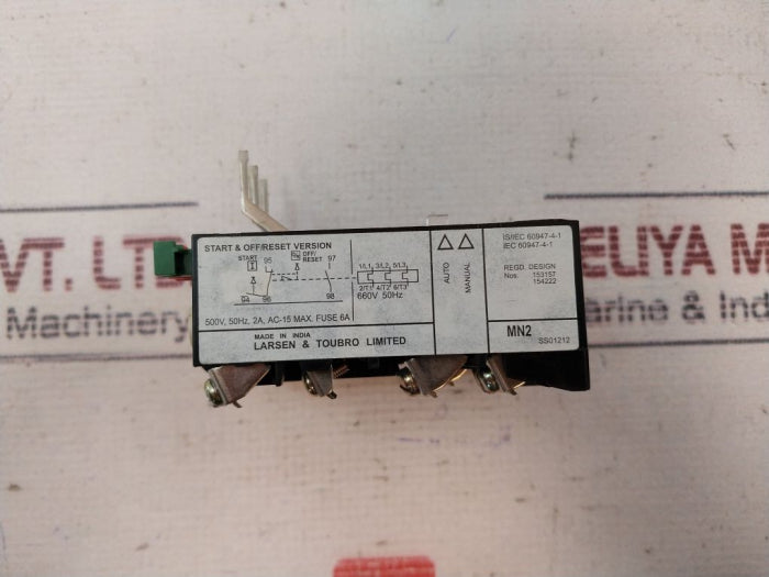 Larsen & Toubro MN2 Thermal Overload Relay 2a 660V 50Hz