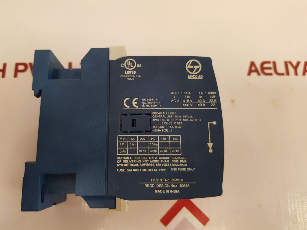Larsen & Toubro Mnx 40 3-pole Power Contactor