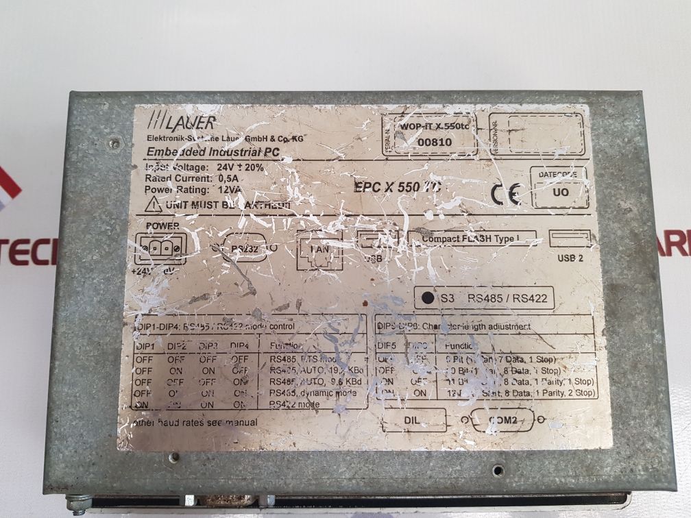 Lauer Epc X 550 Tc Embedded Industrial Pc Touch Panel