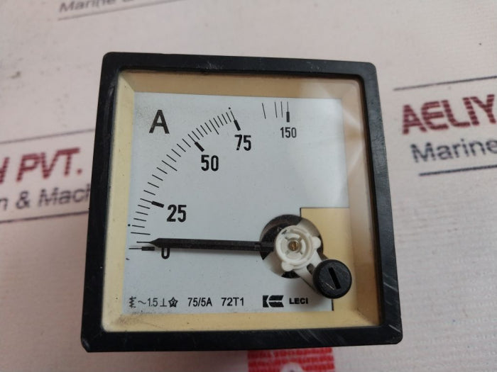 LECI 75/5A Analog Ammeter 72T1