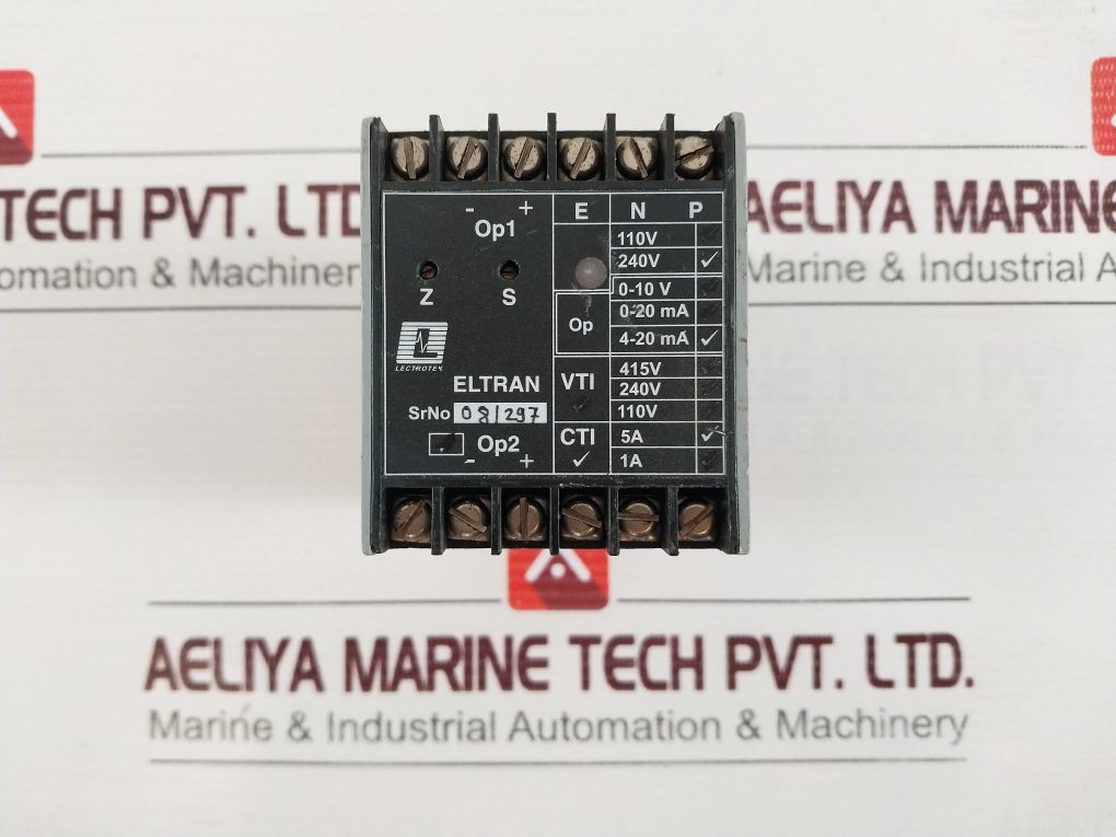 Lectrotek Systems Ecti Electrical Current Voltage Transducer 4-20Ma 240V