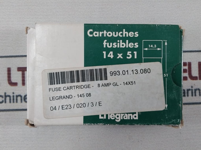 Lot of 10X Legrand 141 08 Cartridges Fuse Cylindrical 8A AM- 500V~