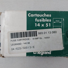 Lot of 10X Legrand 141 08 Cartridges Fuse Cylindrical 8A AM- 500V~