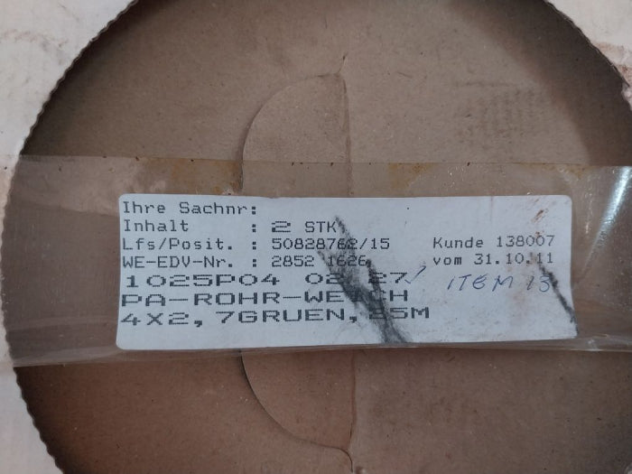 Legris 1025P04 02 27 Polyamide Tubing Calibrated 24Mtr