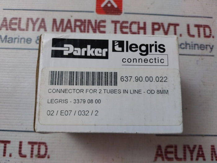 Legris 3379 08 00 2 Tubes In Line Connector OD 8MM