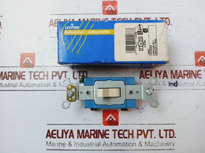 Leviton W-s-896 Toggle Switch 15A 120V-277Vac, 1201-02I