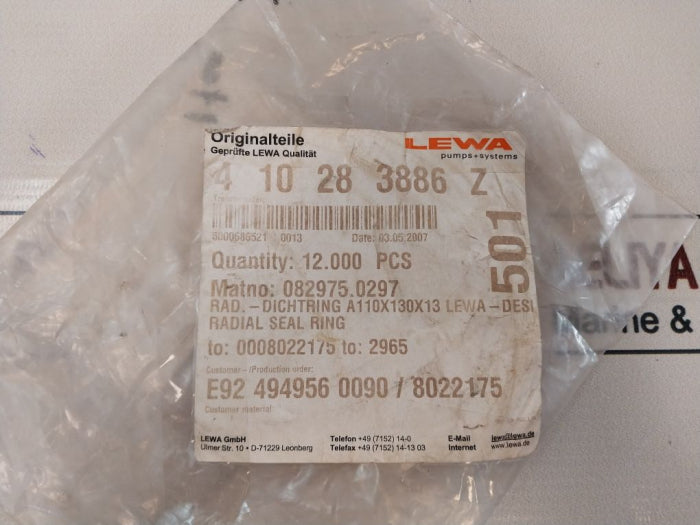 Lewa 11013013 Seal Ring P-6221a.0013