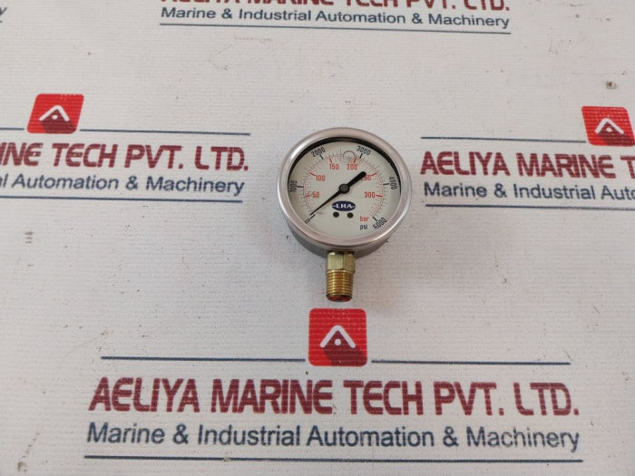 Lha Pgl-a-63-n-b-5000s Pressure Gauge 0-5000psi (0-350bar)