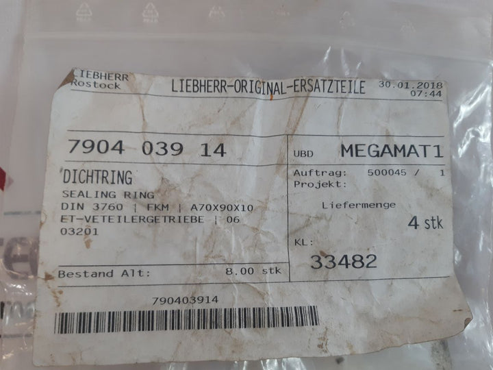 Liebherr 790403914 sealing ring
