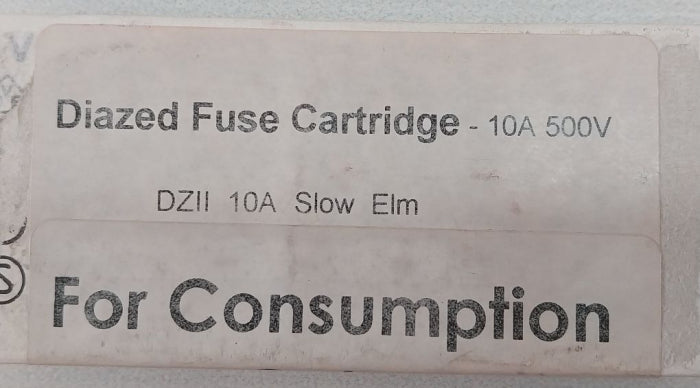 Lot of 5X LINDNER 597.0107 Diazed Fuse Cartridge 10A 500V