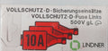 Lot of 5X LINDNER 597.0107 Diazed Fuse Cartridge 10A 500V