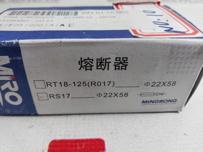 Lot of 10X MRO RT18-125 Fuse 500V~ 100KA
