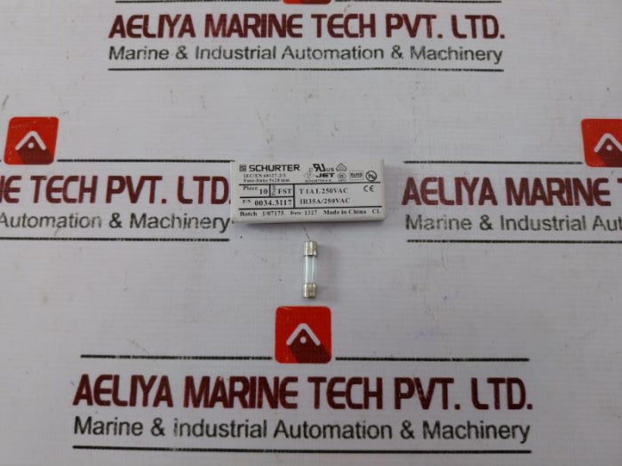 Lot Of 10X Schurter 0034.3117 Fuse-link 5X20 Mm 250Vac Iec/En 60127-2/3