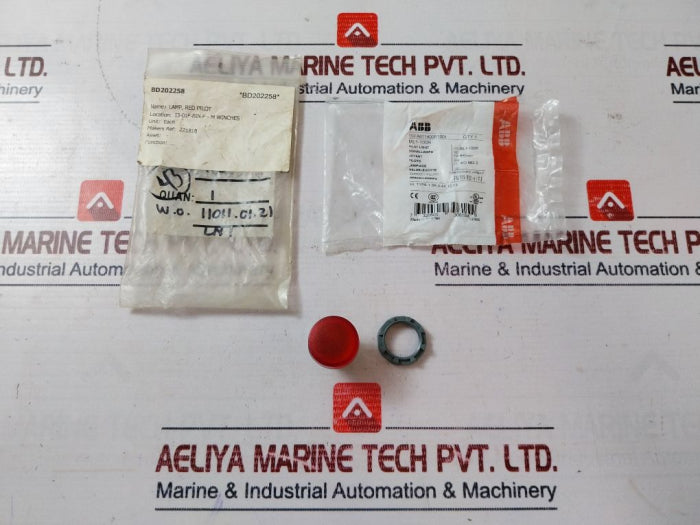 Lot Of 2X Abb Ml1-100R Red Pilot Light