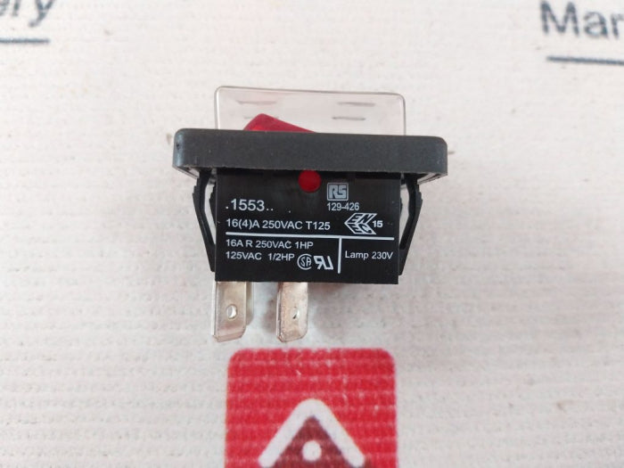 Lot of 2X Arcolectric 129-426 Rocker Switch Panel Mount 230v
