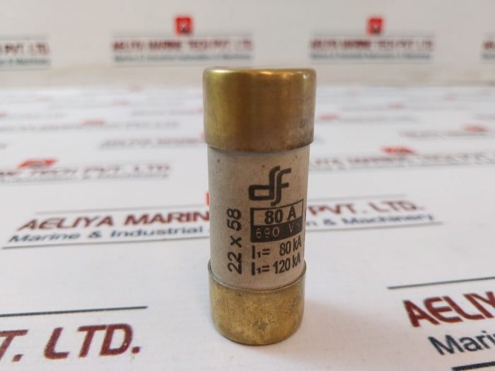 Lot Of 2X Df Electric 422080 Fuse 22 X 58 Mm Gg 80A 690V Ac