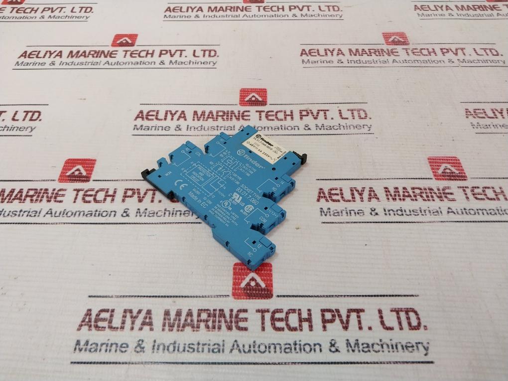 Lot Of 2X Finder 34.81.7.060 Relay With 93.01.7.060 Socket 6A 300V