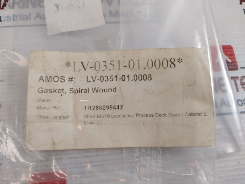 Lot of 2X FISHER 1R286099442 Gasket Spiral Wound LV-0351-01.0008