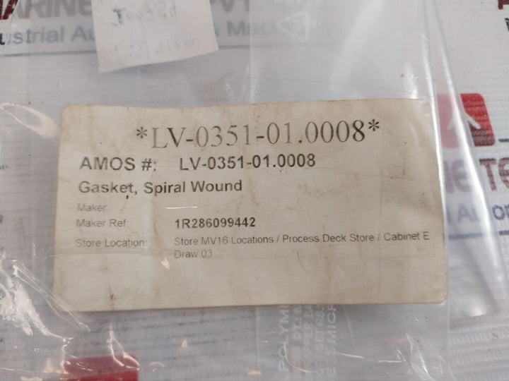Lot of 2X FISHER 1R286099442 Gasket Spiral Wound LV-0351-01.0008