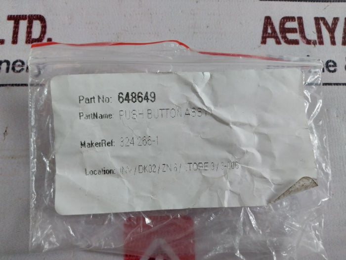 Lot of 2X Hobart 324266-1 Push Button 648649