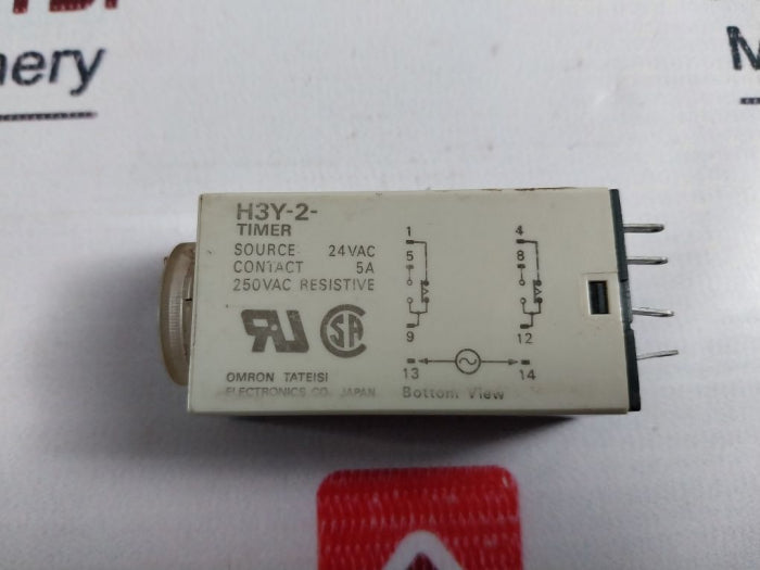 Lot of 2X Omron H3Y-2 Timer 0-30Sec 24VAC