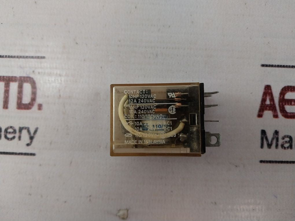 Lot Of 2X Omron Ly2 Relay 10A 240Vac