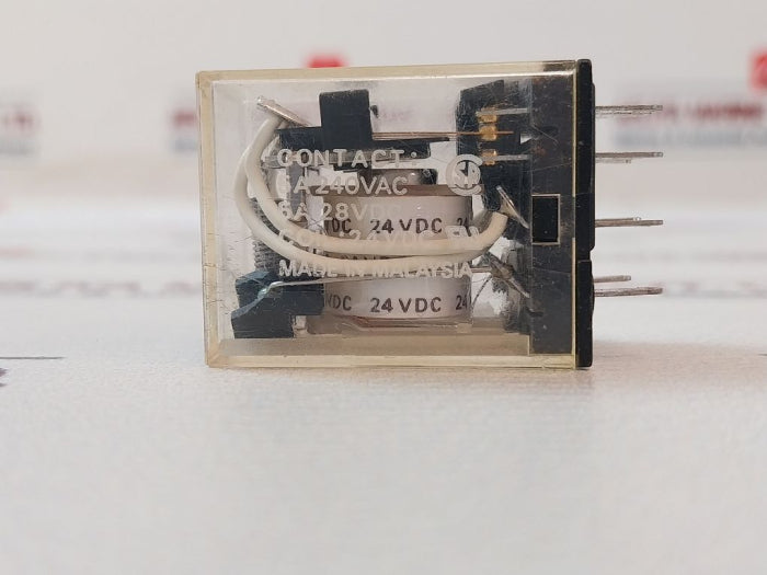 Lot Of 2X Omron My4N Relay 5A 240 Vac