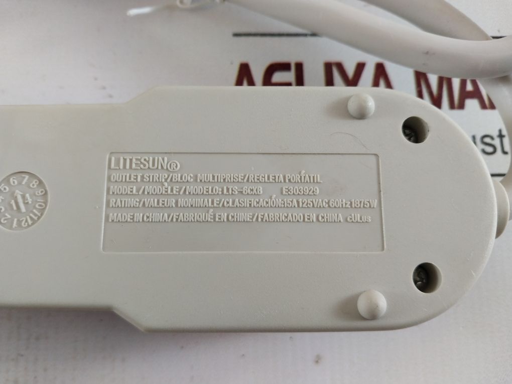 Lot Of 2X Power First LTS-6CXB Surge Protector Outlet Strip