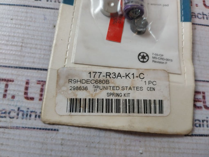 Lot of 2X Swagelok 177-R3A-K1-C Relief Valve Spring Kit Rev: F