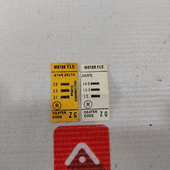 Lot of 3X ALLEN WEST OLRHYD Overload Relay Heater 7.0/8.4 AMPS
