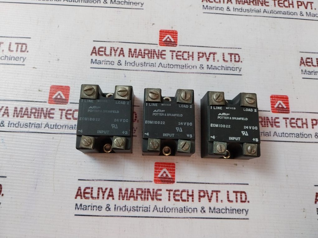 Lot Of 3X AMF Potter & Brumfield EOMIDB22 Solid State Relay 24V DC
