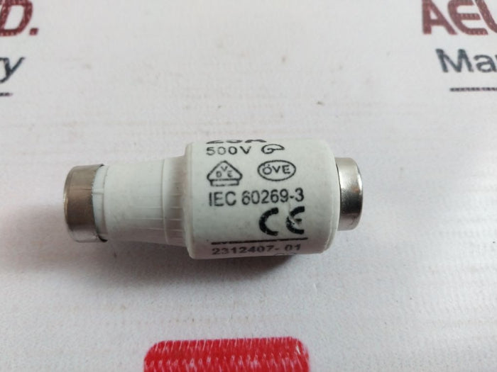 Lot of 3X ETI 2312407-01 Fuse Links GL/GG 25A 500V