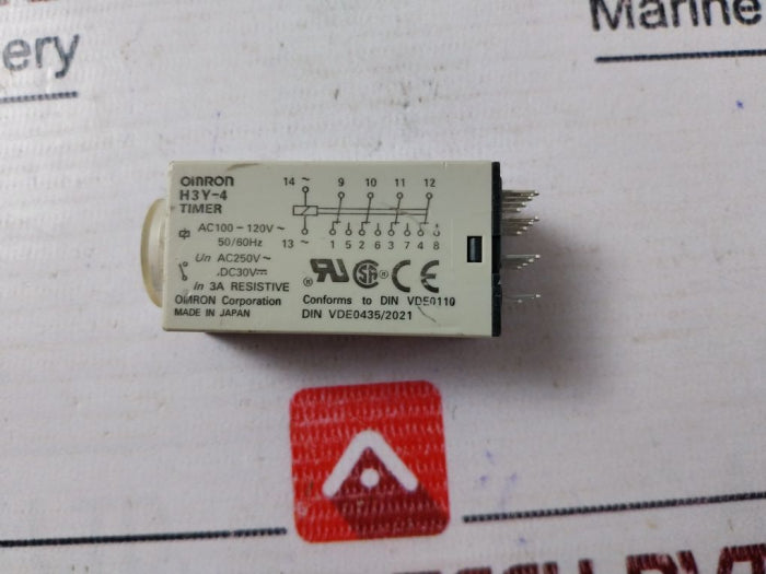 Lot Of 3X Omron H3Y-4 Timer 0-5 Sec 100-120V Ac