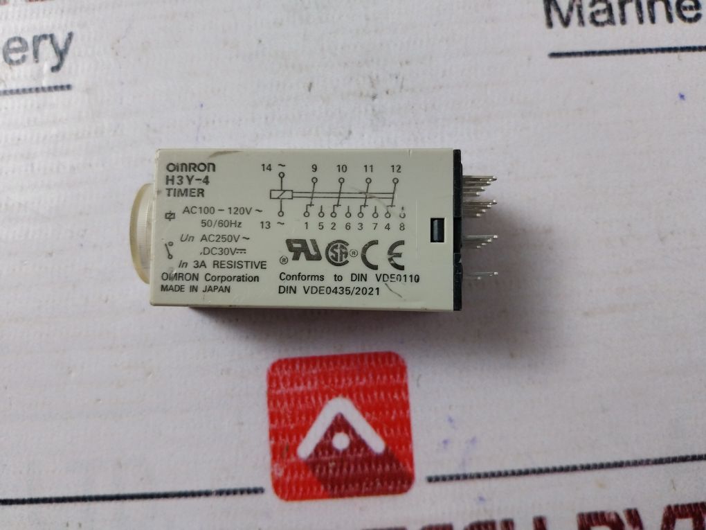 Lot Of 3X Omron H3Y-4 Timer 0-5 Sec 100-120V AC