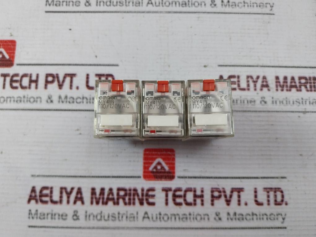 Lot Of 3X Omron My4In Monostable Relay 5A 250Vac