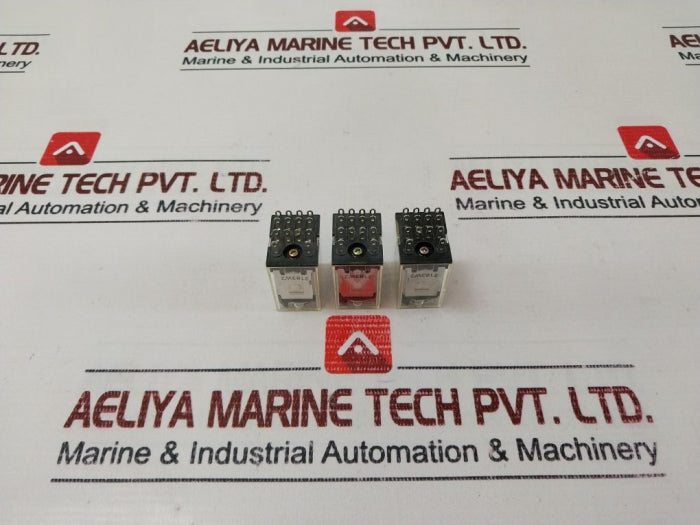 Lot Of 3X Omron My4N Relay 5A 240Vac